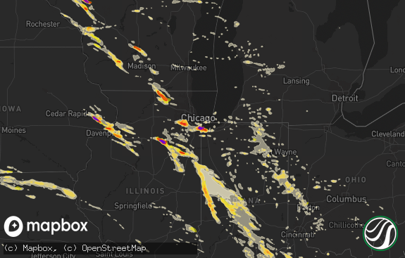 Hail map preview on 07-13-2015