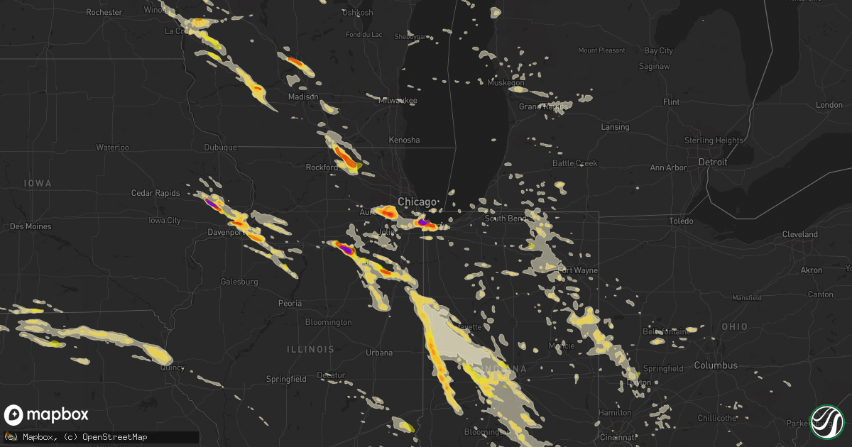 Hail map on July 13, 2015