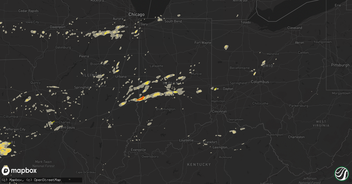 Hail map on July 13, 2016