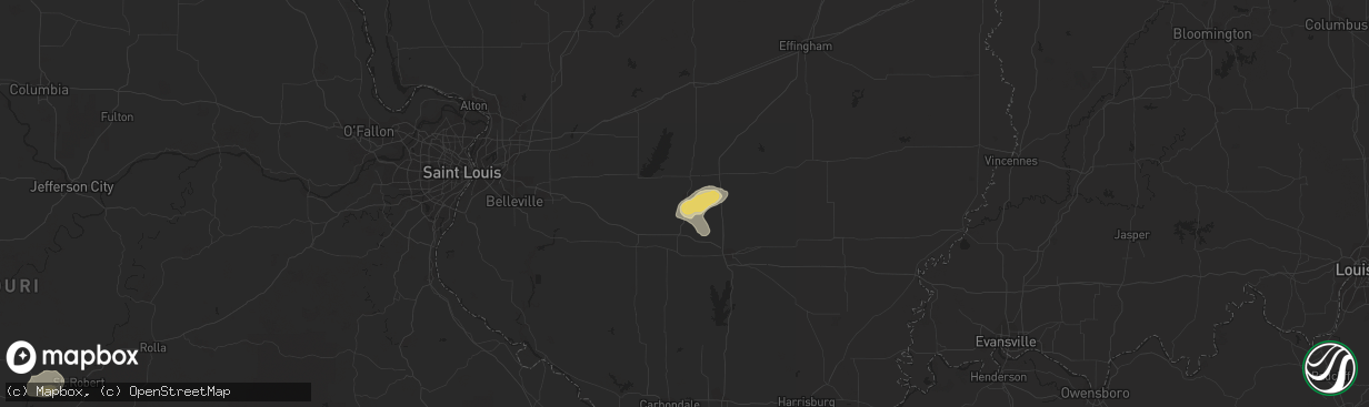 Hail map in Centralia, IL on July 13, 2017