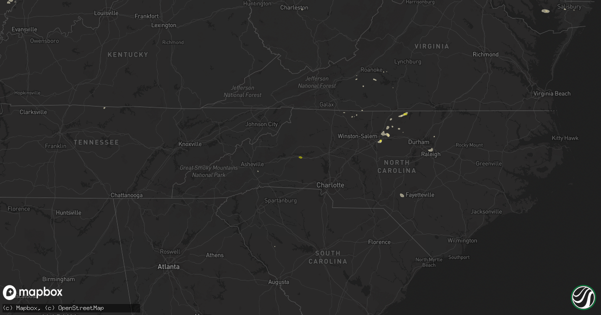 Hail map on July 13, 2017