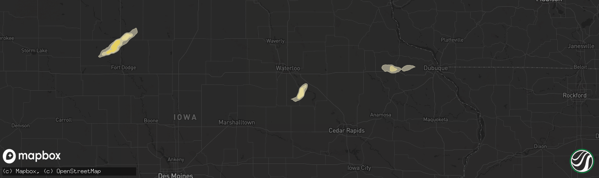 Hail map in La Porte City, IA on July 13, 2018