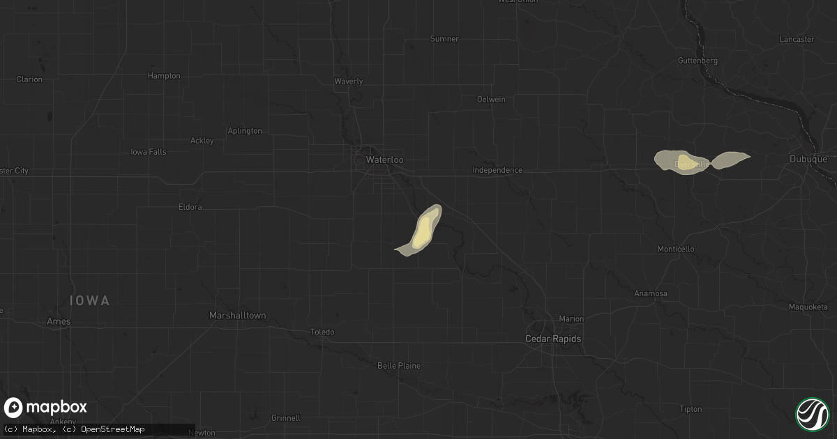 Hail map in La Porte City, IA on July 13, 2018