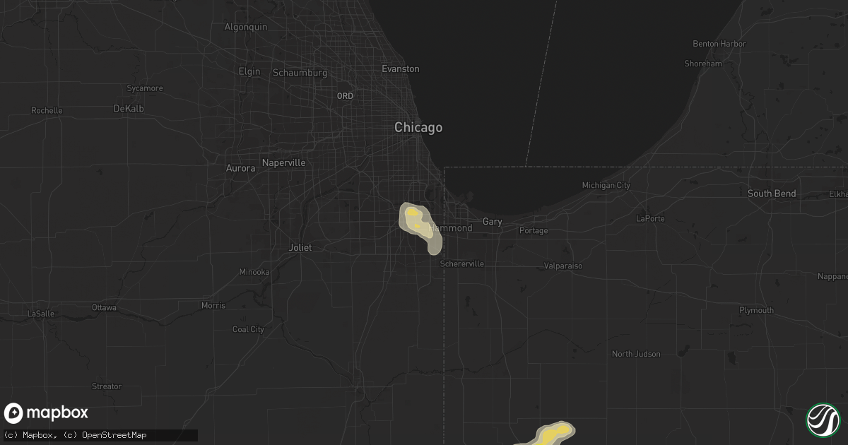 Hail map in South Holland, IL on July 13, 2019