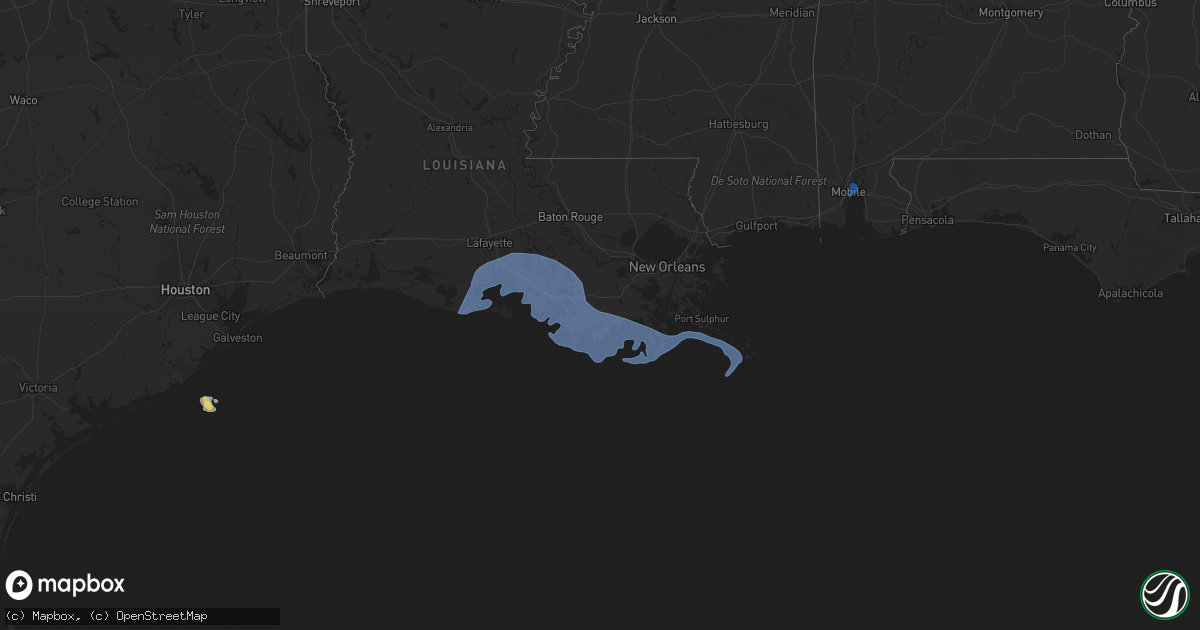 Hail map on July 13, 2019