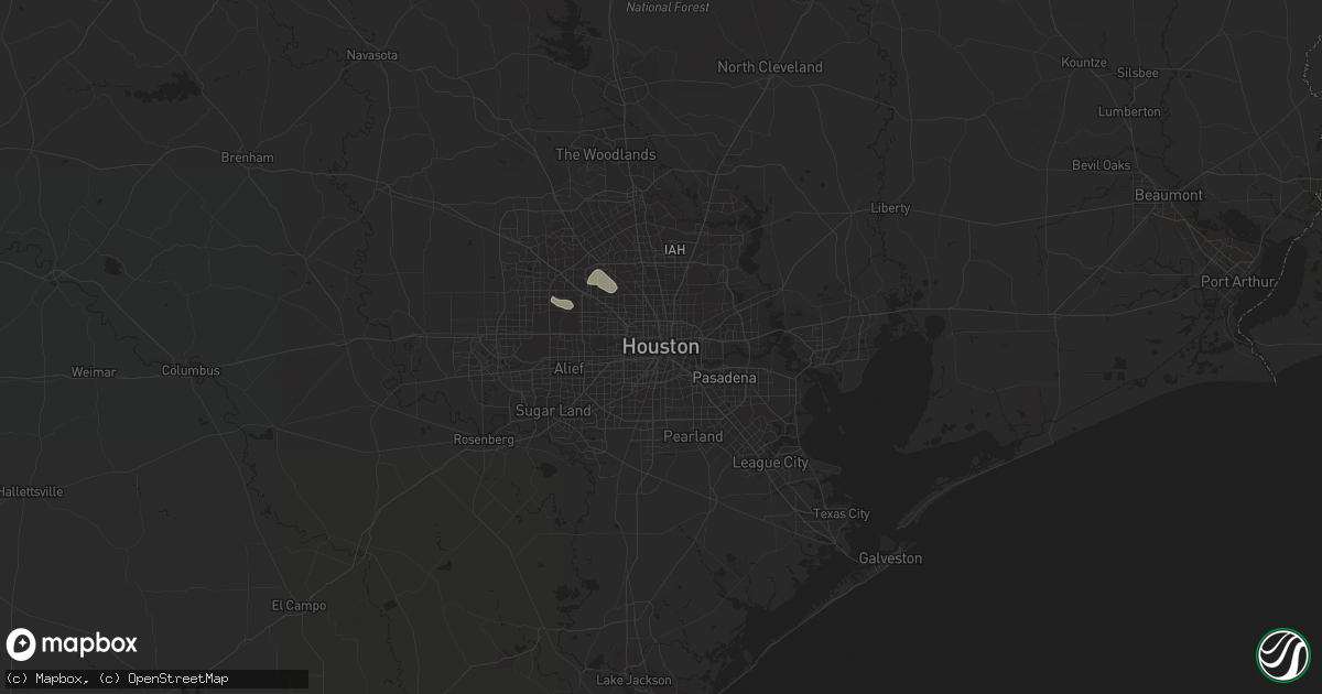 Hail map in Houston, TX on July 13, 2021