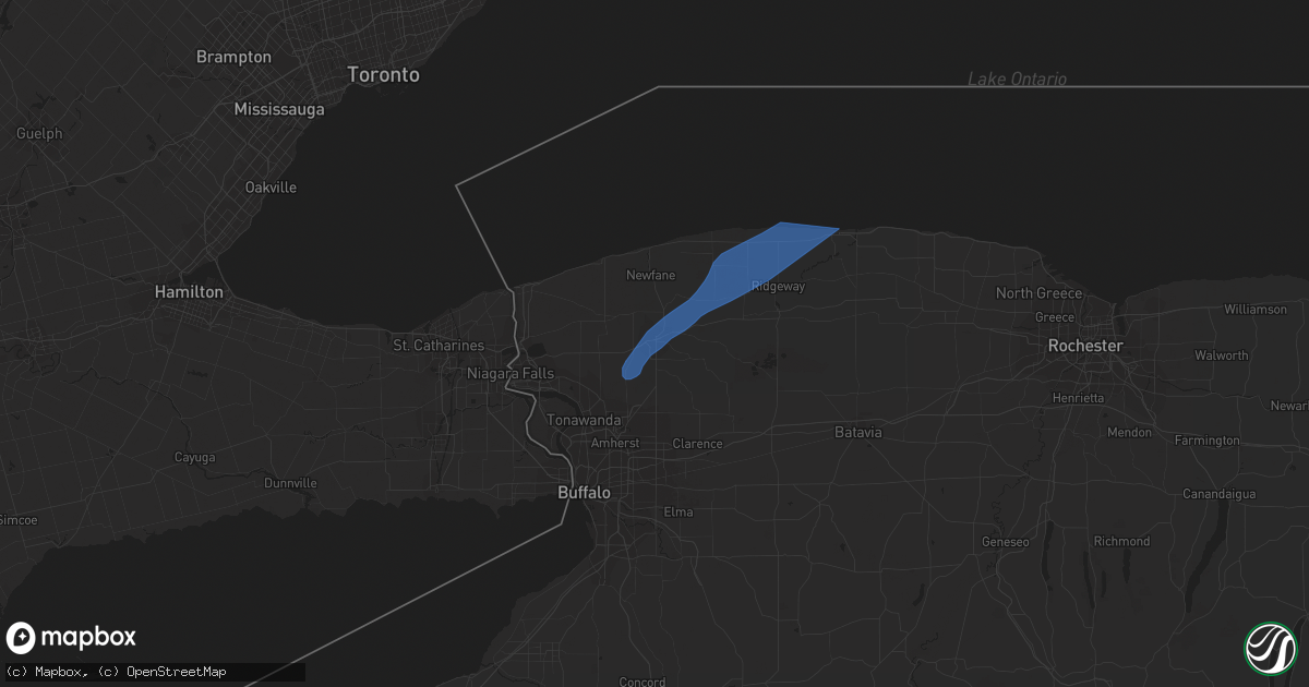 Hail map in Lockport, NY on July 13, 2021