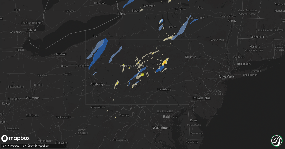 Hail map on July 13, 2021