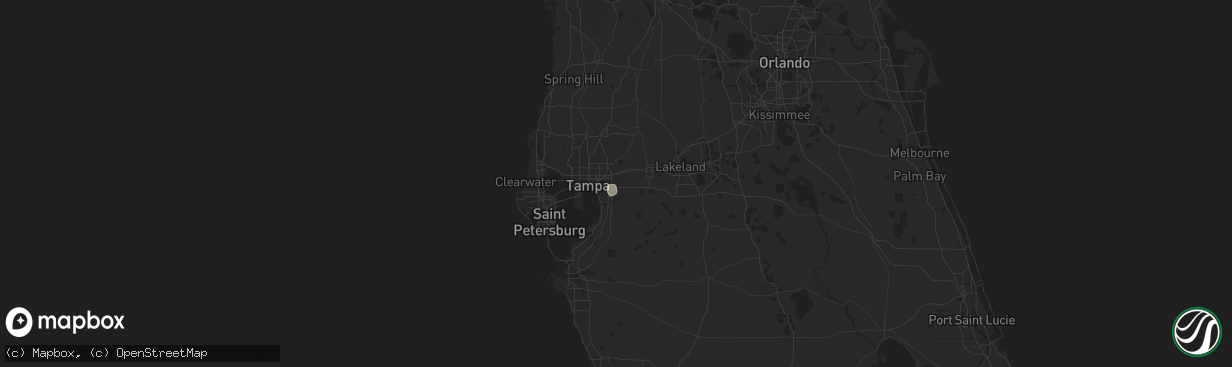 Hail map in Brandon, FL on July 13, 2022