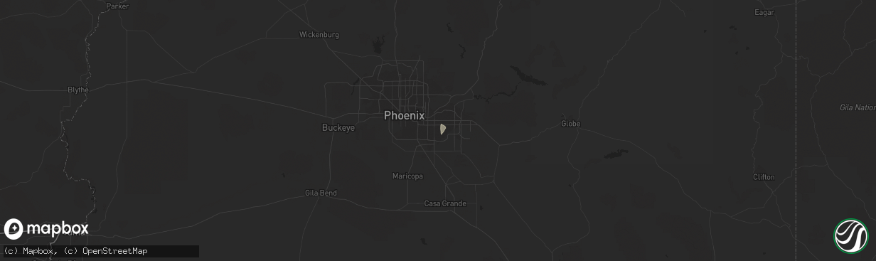 Hail map in Gilbert, AZ on July 13, 2022