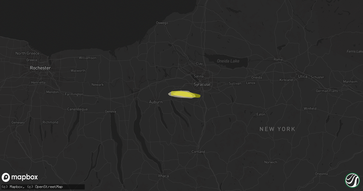 Hail map in Marcellus, NY on July 13, 2022