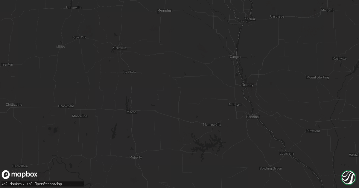 Hail map in Given, WV on July 13, 2023