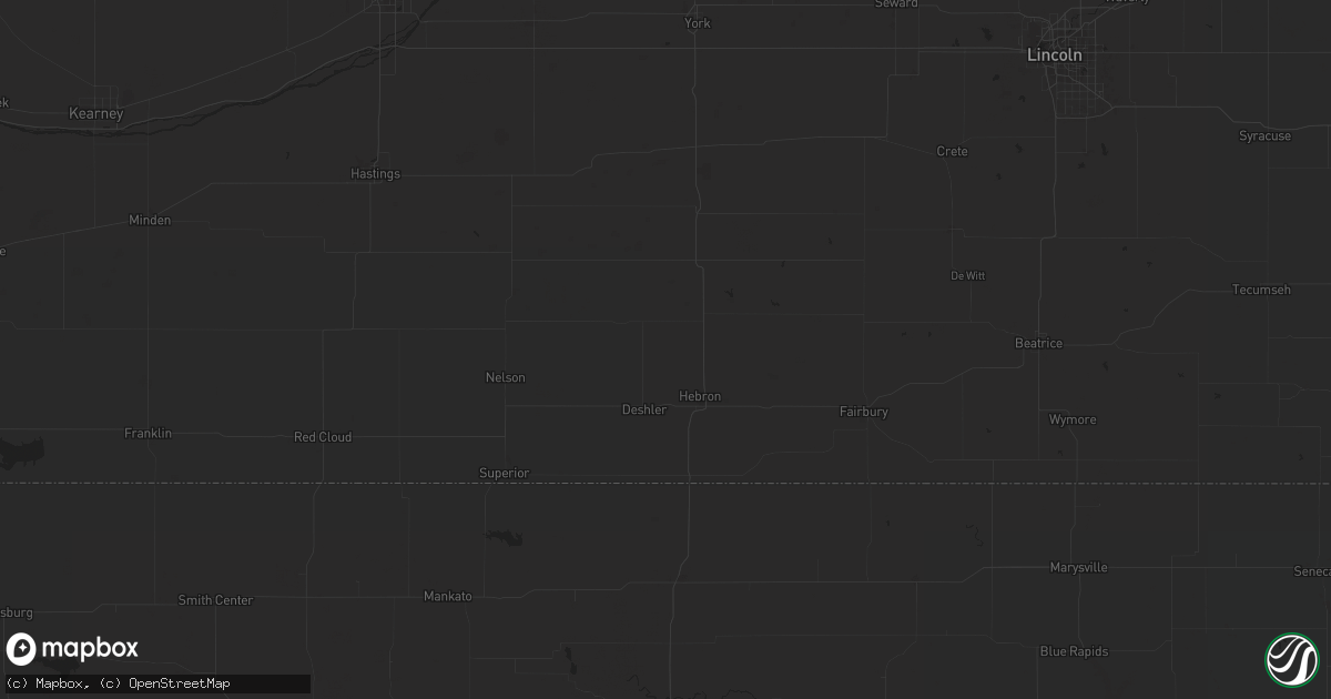 Hail map in Minatare, NE on July 13, 2023
