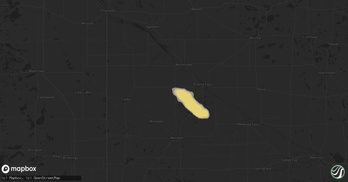 Hail map in Clarkfield, MN on July 13, 2024