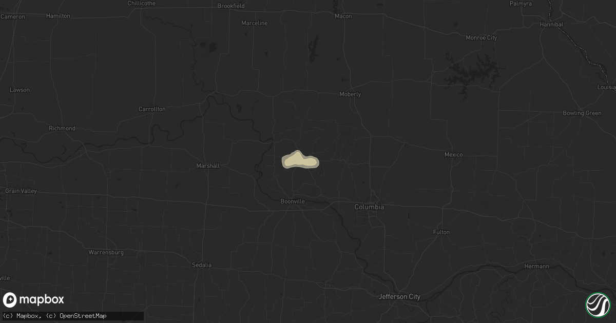 Hail map in Fayette, MO on July 13, 2024