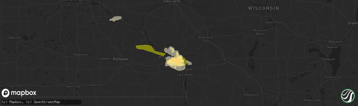 Hail map in Galesville, WI on July 13, 2024