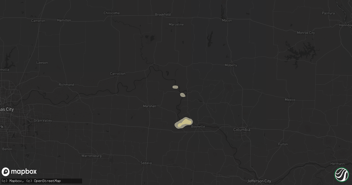Hail map in Gilliam, MO on July 13, 2024