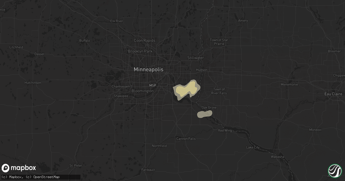 Hail map in Inver Grove Heights, MN on July 13, 2024