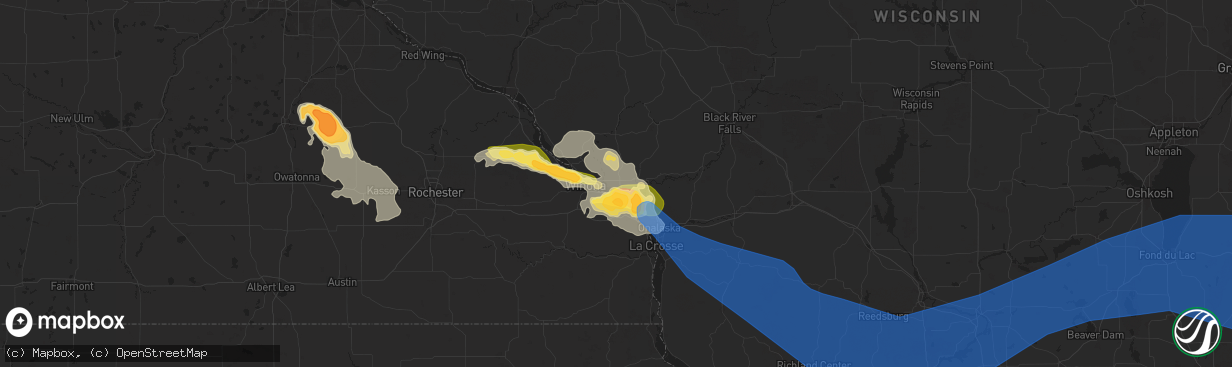 Hail map in Trempealeau, WI on July 13, 2024