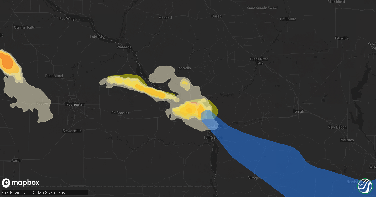 Hail map in Trempealeau, WI on July 13, 2024
