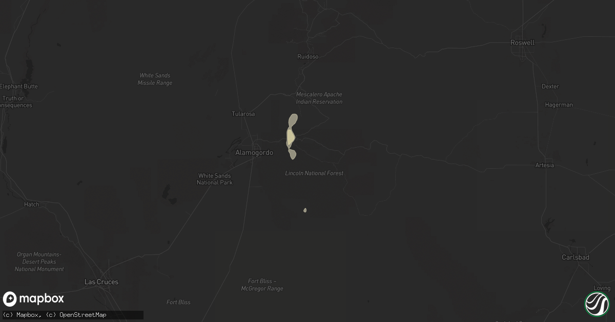 Hail Map in Cloudcroft NM on July - Sales Meta 