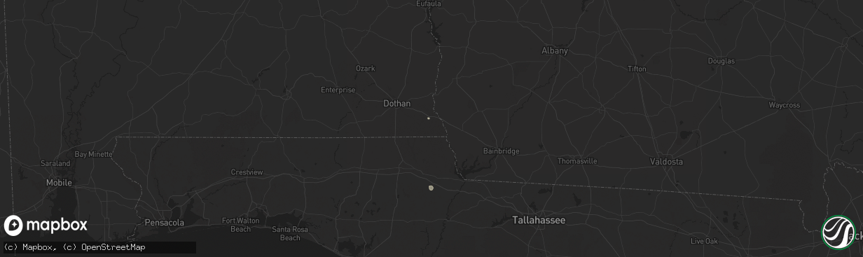 Hail map in Gordon, AL on July 13, 2025