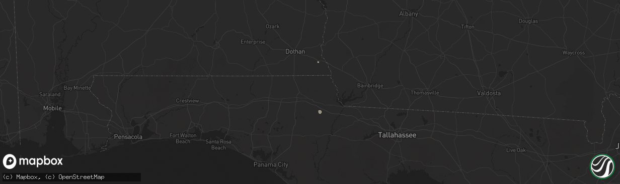 Hail map in Marianna, FL on July 13, 2025