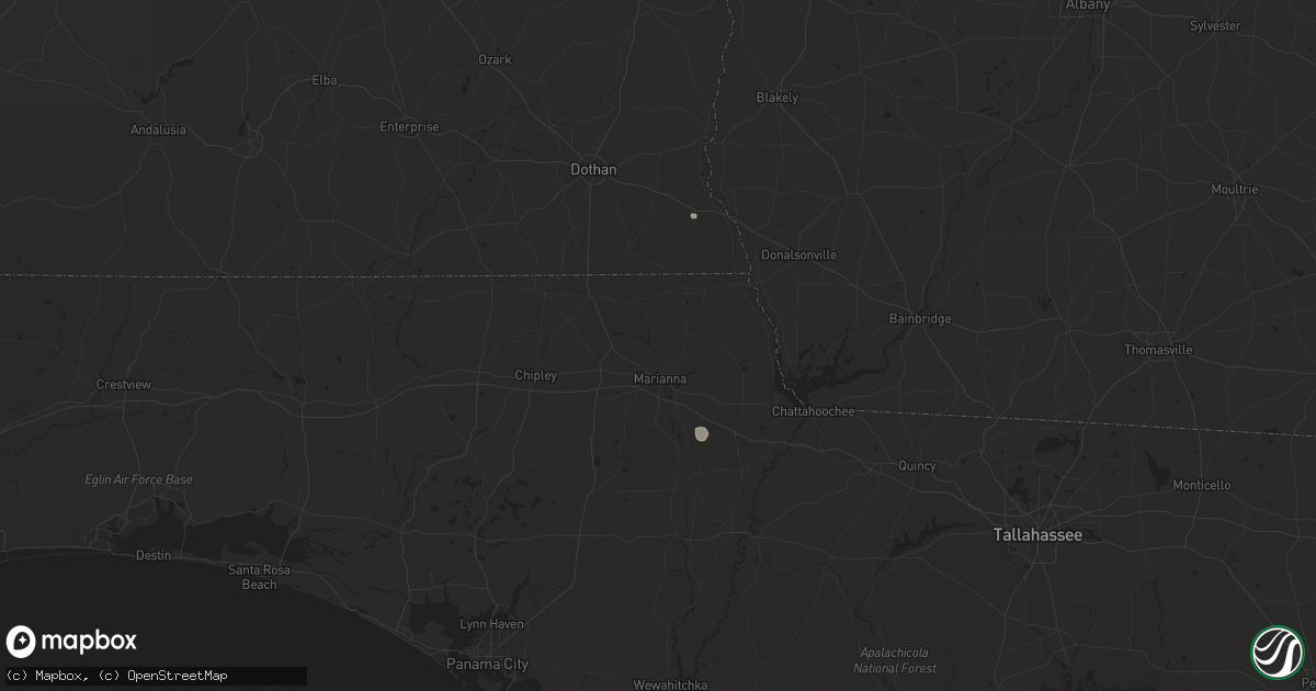 Hail map in Marianna, FL on July 13, 2025