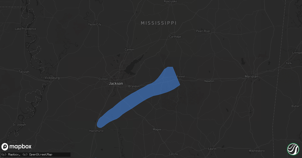 Hail map in Pelahatchie, MS on July 13, 2025