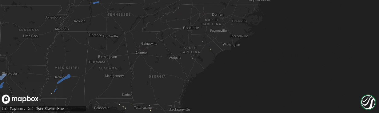 Hail map in South Carolina on July 13, 2025