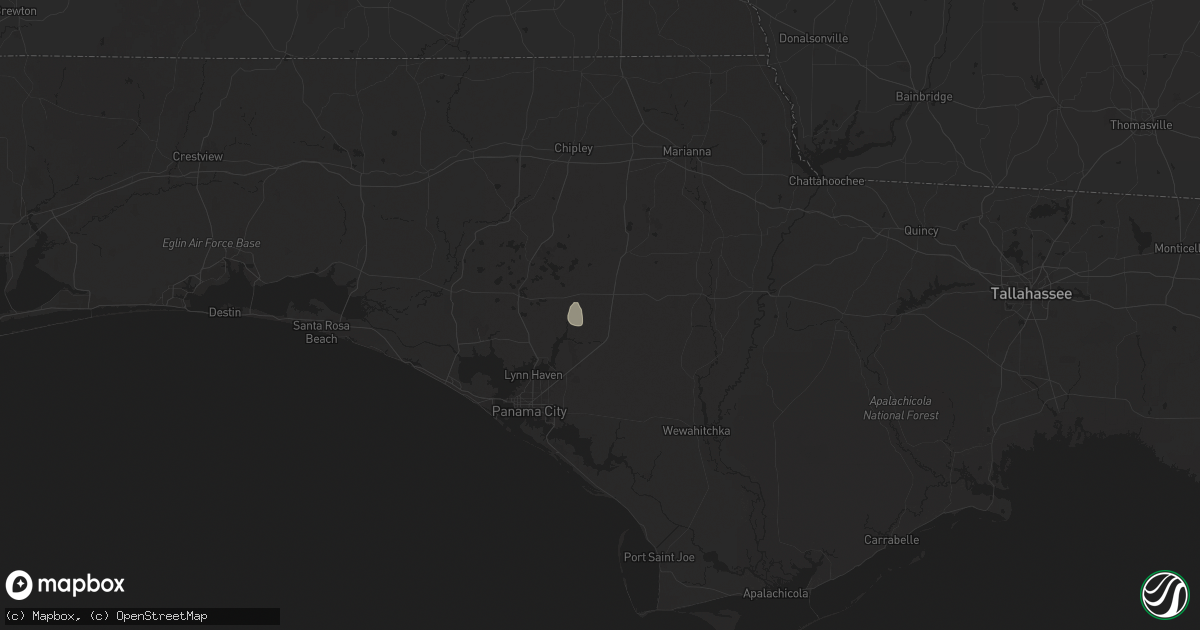 Hail map in Youngstown, FL on July 13, 2025