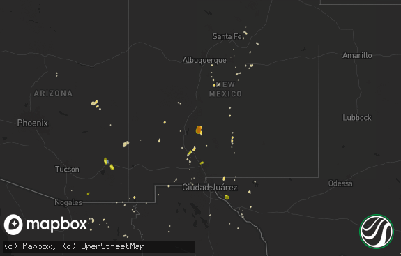 Hail map preview on 07-13-2025