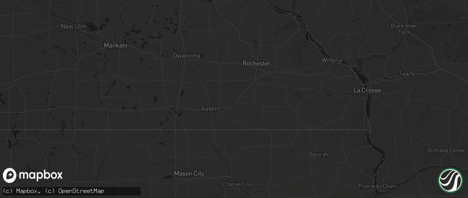 Hail map in Dexter, MN on July 13, 2026