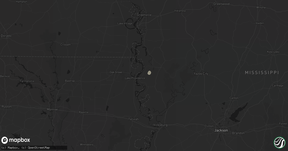 Hail map in Mayersville, MS on July 13, 2026