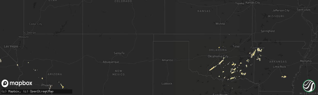 Hail map in Arizona on July 14, 2012