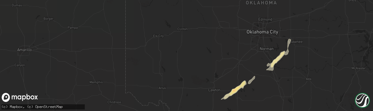 Hail map in Gilbert, AZ on July 14, 2012