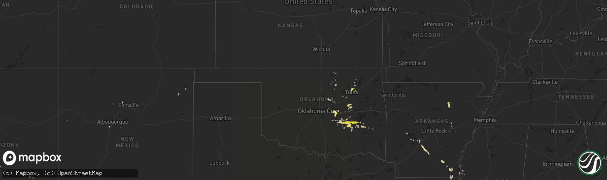 Hail map on July 14, 2013