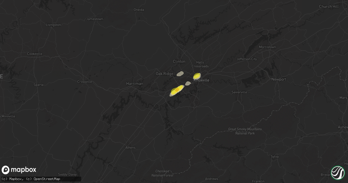 Hail map in Farragut, TN on July 14, 2016