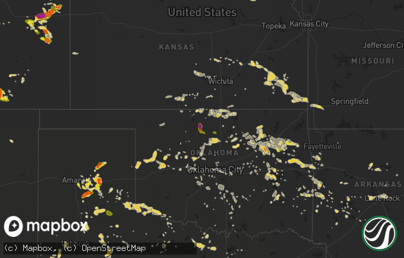 Hail map preview on 07-14-2016