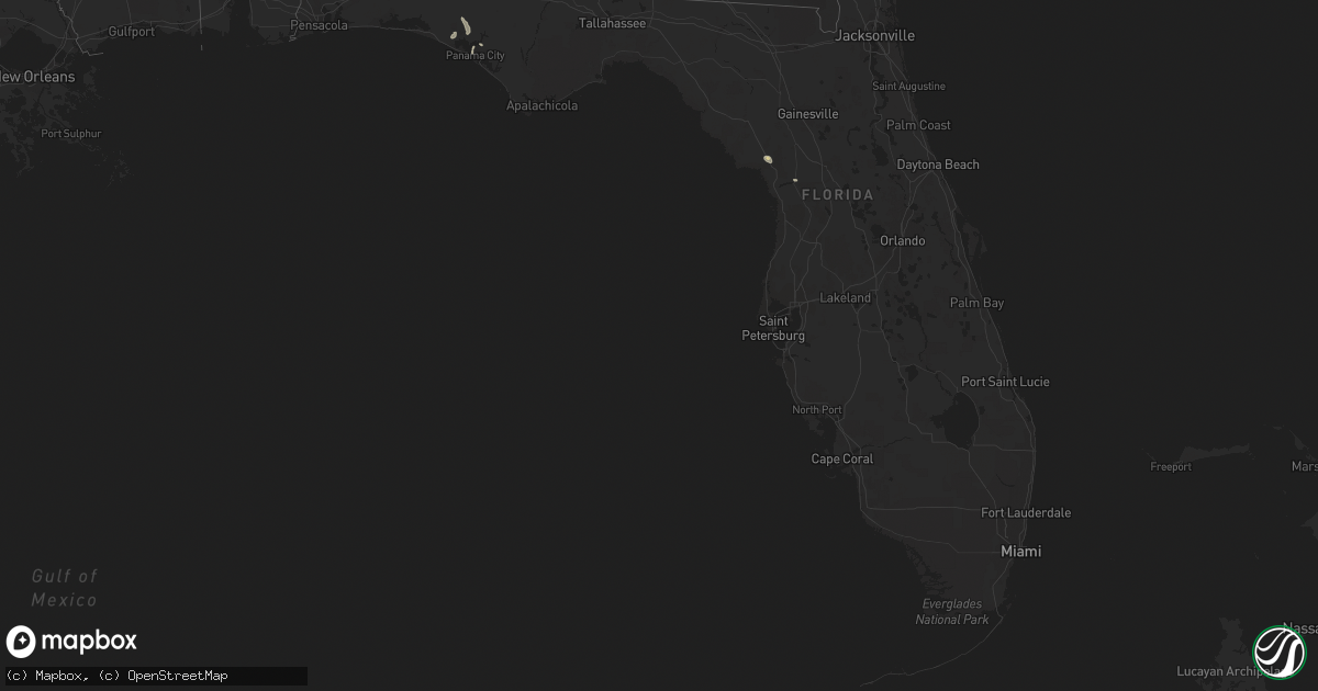 Hail map in Florida on July 14, 2017
