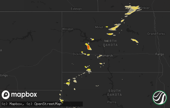 Hail map preview on 07-14-2018