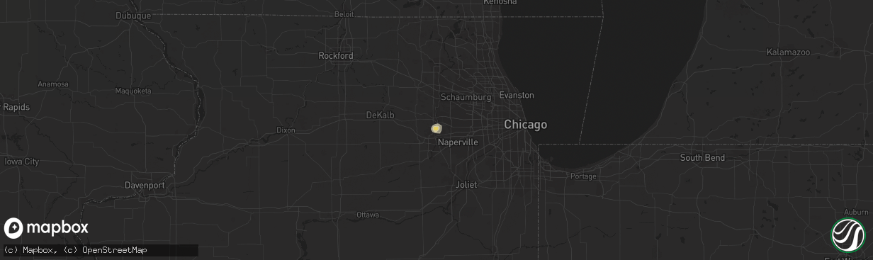 Hail map in Batavia, IL on July 14, 2019