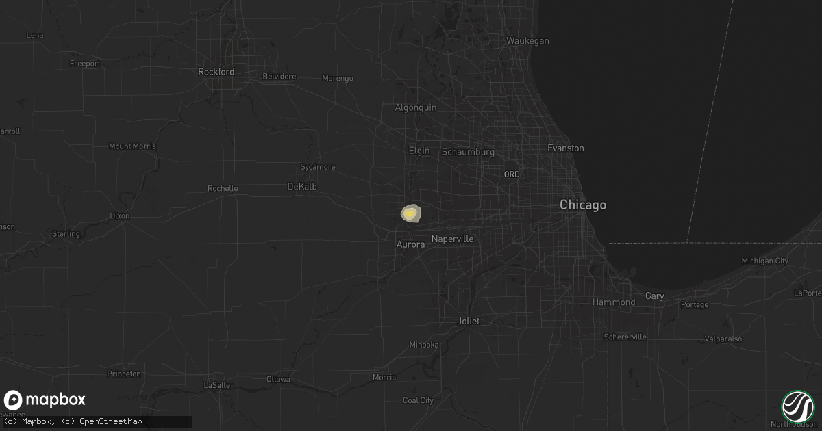 Hail map in Batavia, IL on July 14, 2019