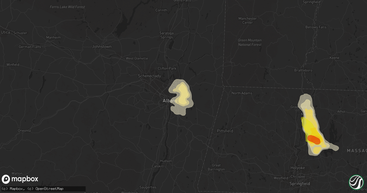 Hail map in Wynantskill, NY on July 14, 2021