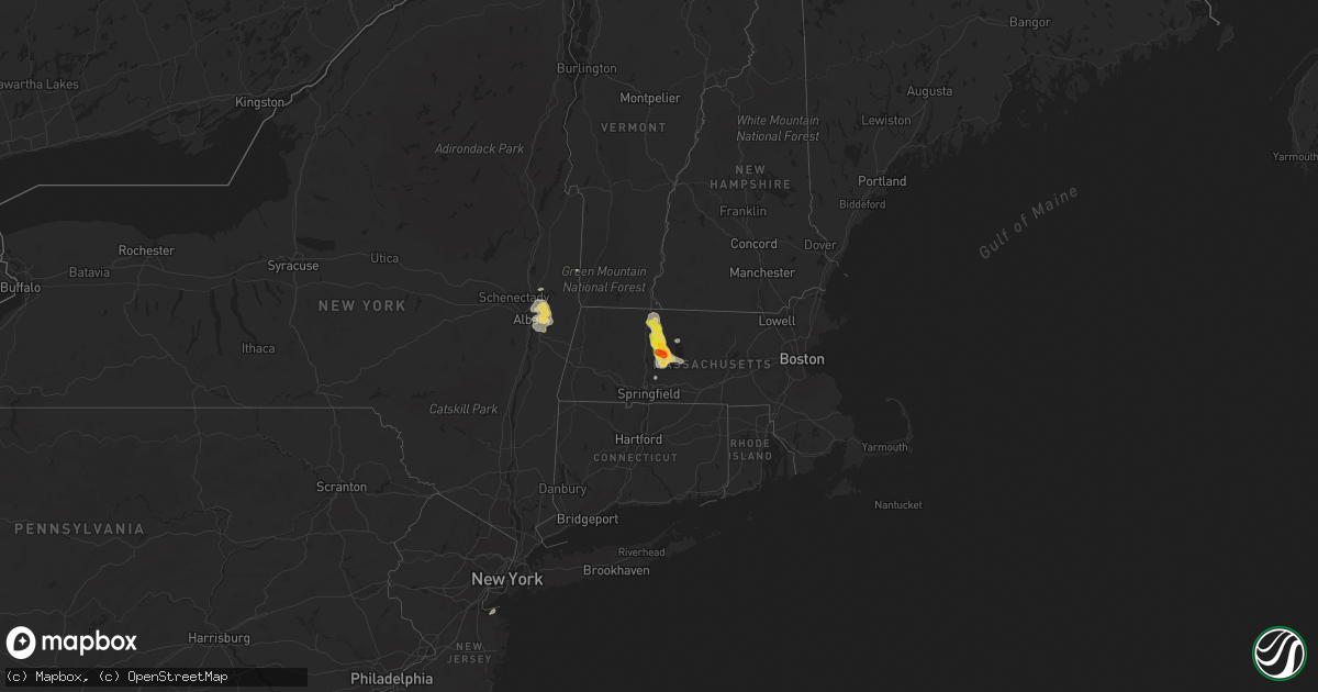 Hail map on July 14, 2021