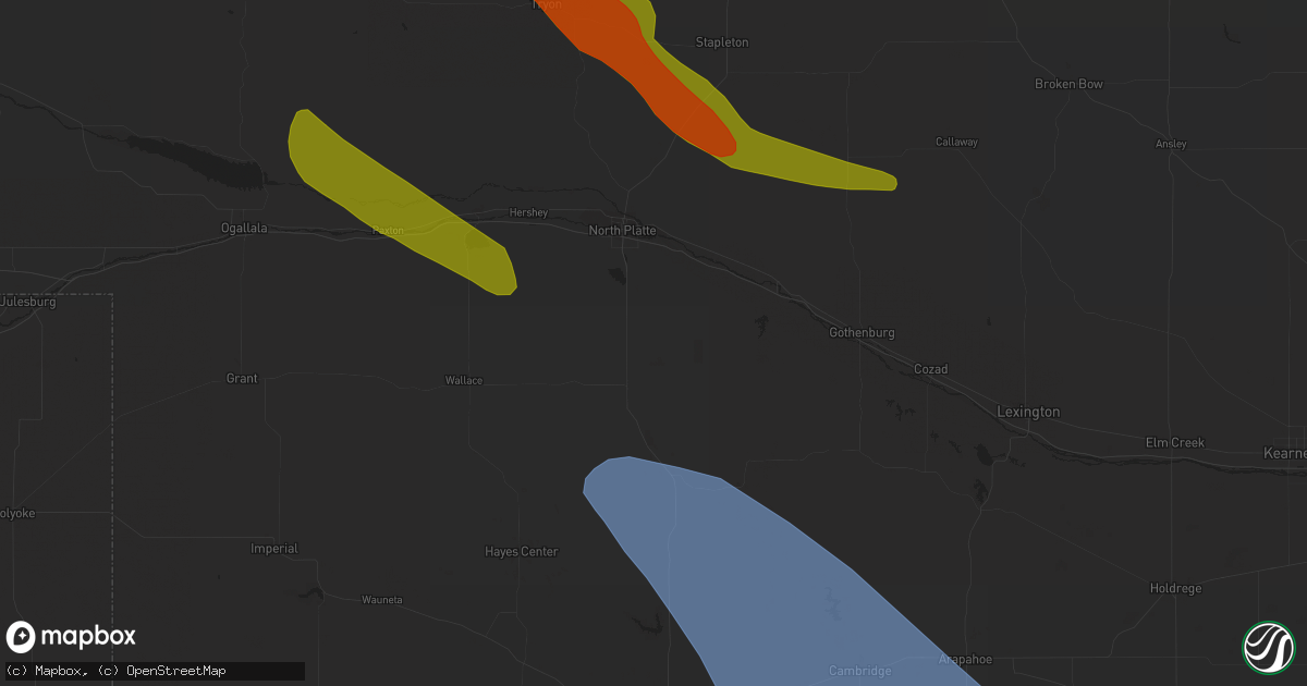 Hail map in Holbrook, NE on July 14, 2023