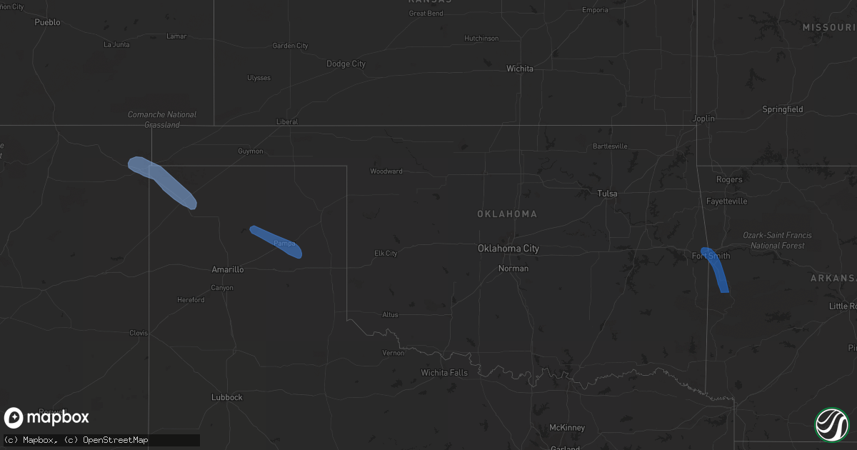 Hail map in New Mexico on July 14, 2023