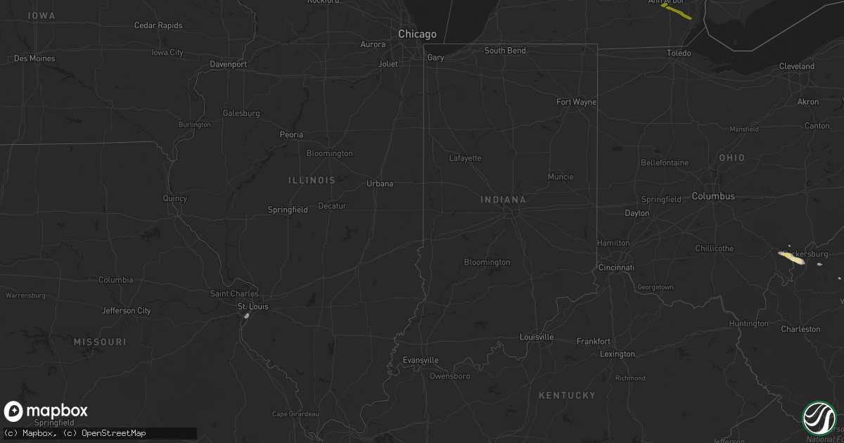 Hail map in New York on July 14, 2023