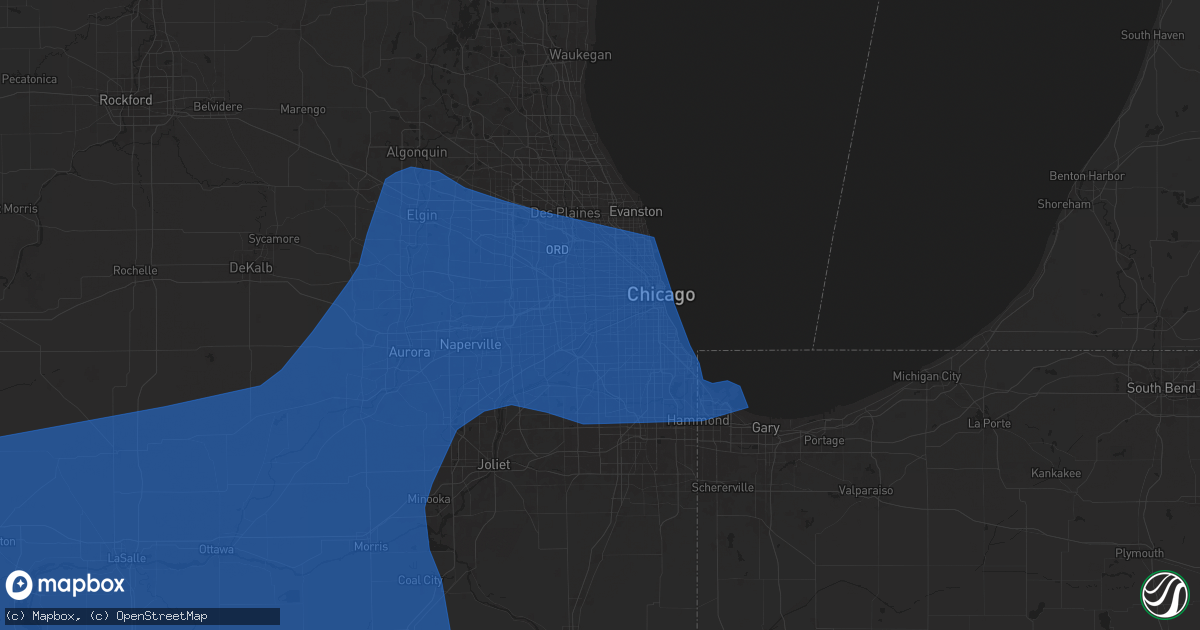 Hail map in Berwyn, IL on July 14, 2024