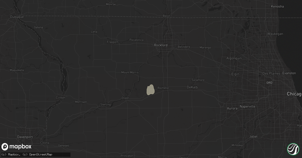 Hail map in Chana, IL on July 14, 2024